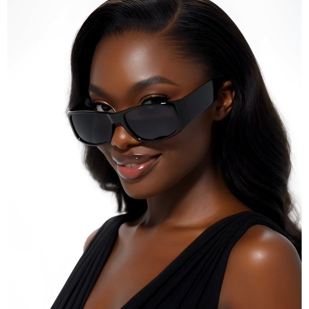 Sun Protection Square Shield Black Light Weight‎ Women Sunglasses Driving Luxury